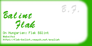balint flak business card