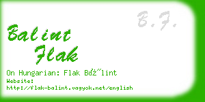 balint flak business card